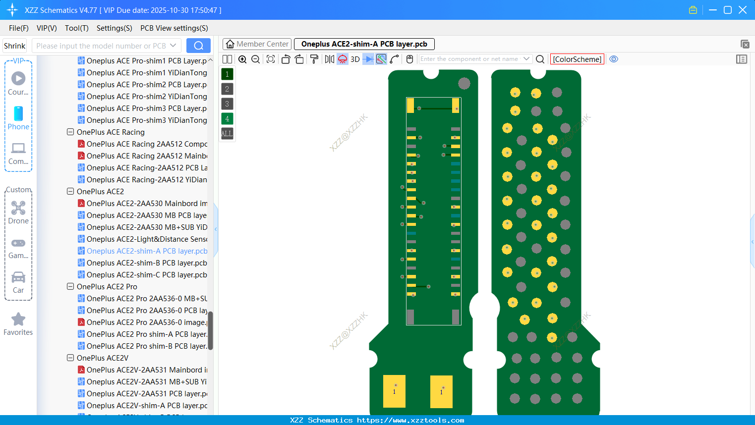 Oneplus ACE2-shim-A PCB Layer